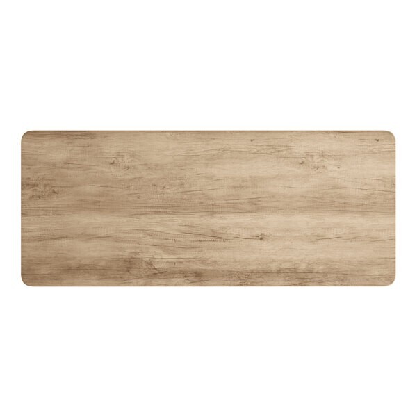 30" x 72" Rectangular Restaurant Table Top with Gray Wood Laminate Top Finish