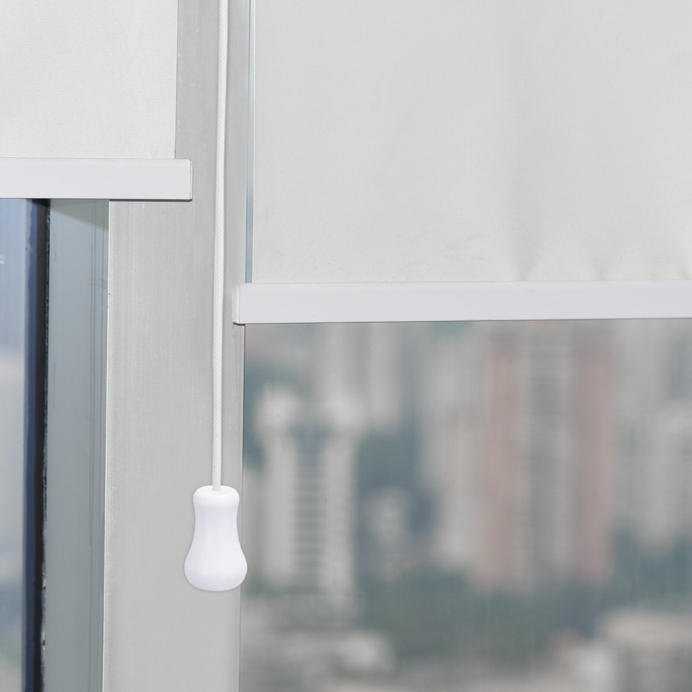 4Pcs Cord Knobs, 25.4mm Window Blind Tassels Plastic Pull Cord, White