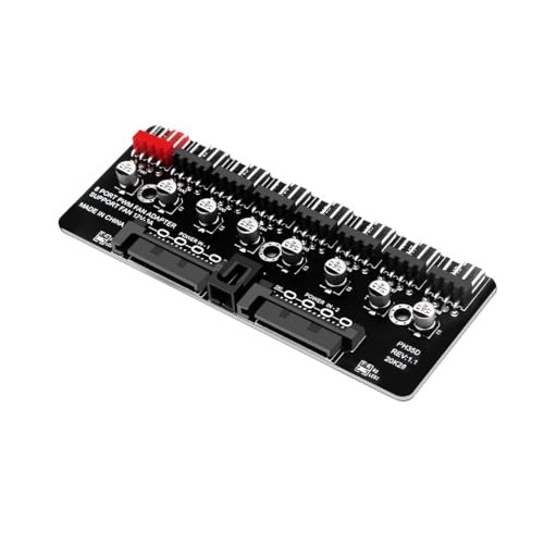 PH35D PWM Fan Hub 8CH Chassis Fan Speed Controller Desktop CPU SATA Interface