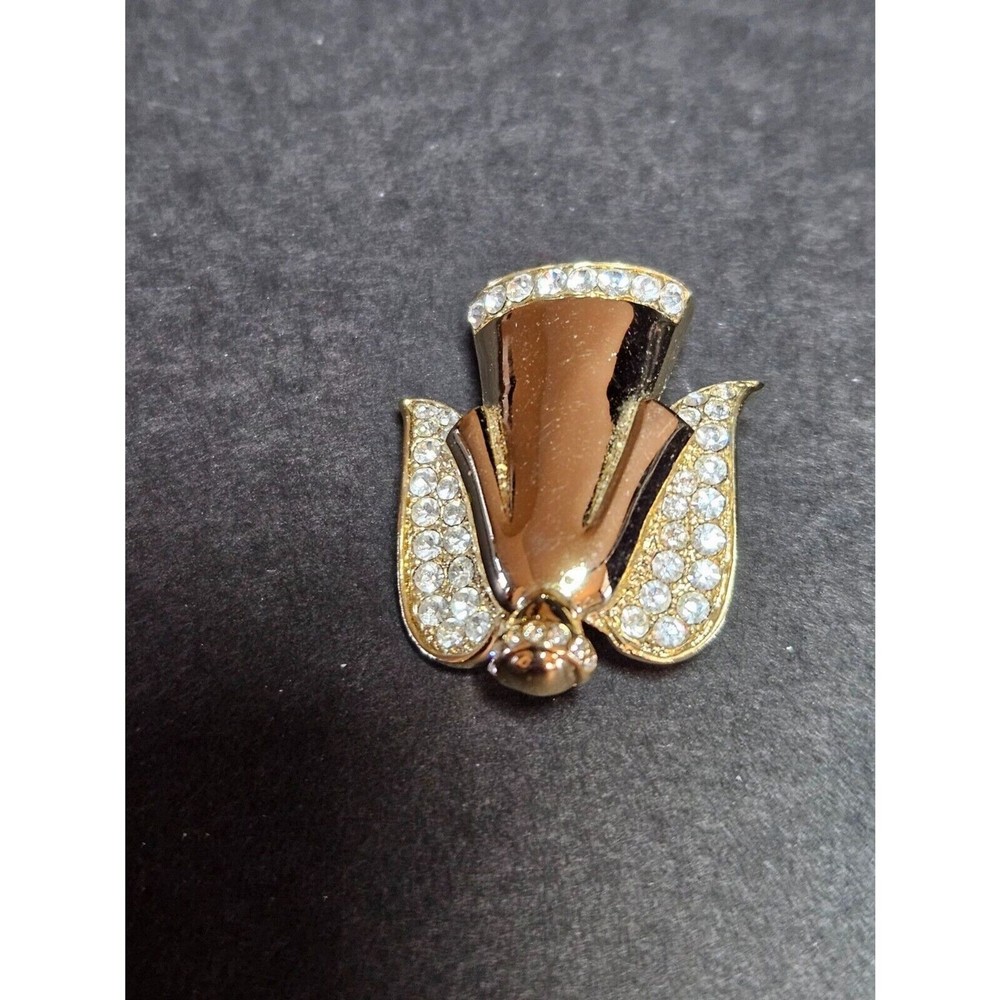 Monet gold tone angel brooch