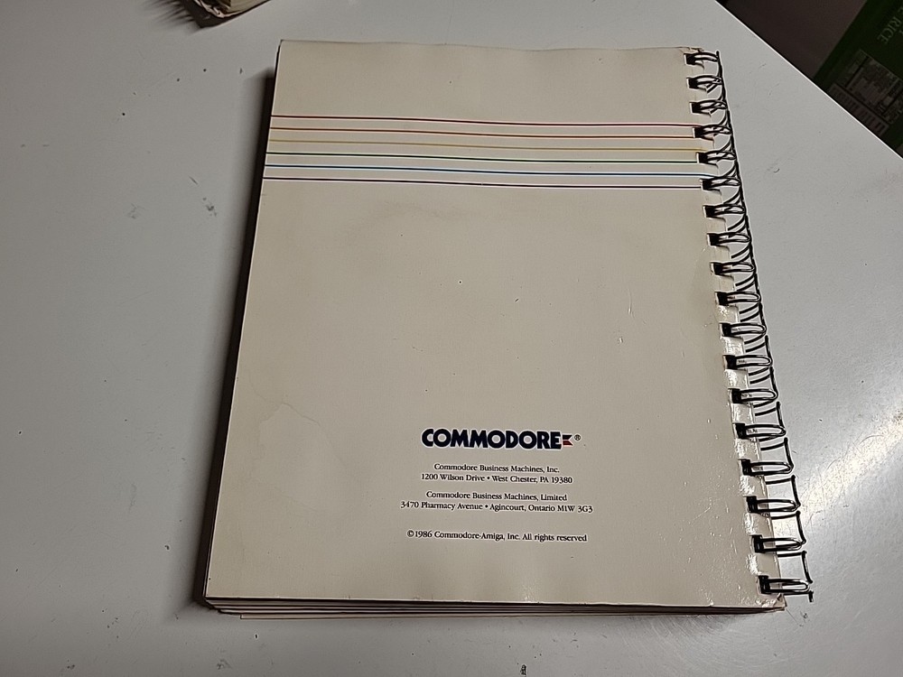 Vintage Amiga Basic User Manual 1985 Microsoft Commodore Amiga Programming Book