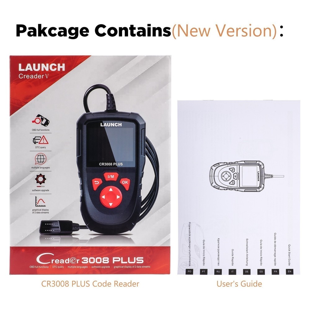 LAUNCH CR3008+ FULL OBD2 Scanner Reader Car Diagnostic Tool Check Engine Fault