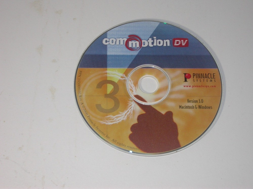 Pinnacle Commotion DV Version 3.0 Computer Software CD Windows and MAC