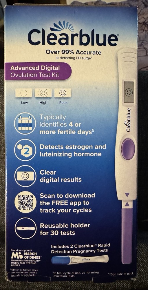 Clearblue Advanced Digital Ovulation Test Kit 30+2 Brand New