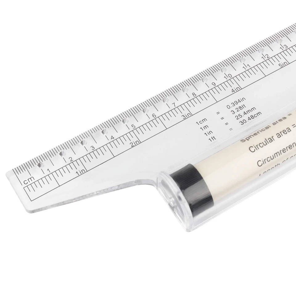 Multi-Purpose Drawing Parallel Rolling Ruler, 12 Inch Drawing Design Ruler for M