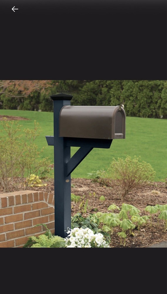 Highwood Post InGround Mailbox Corrosion/Scratch Resistant Composite Federalblue