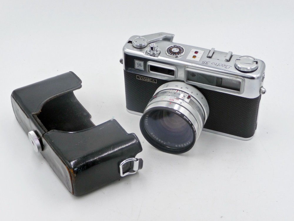 Yashica Electro 35 rangefinder camera with case and UV filter