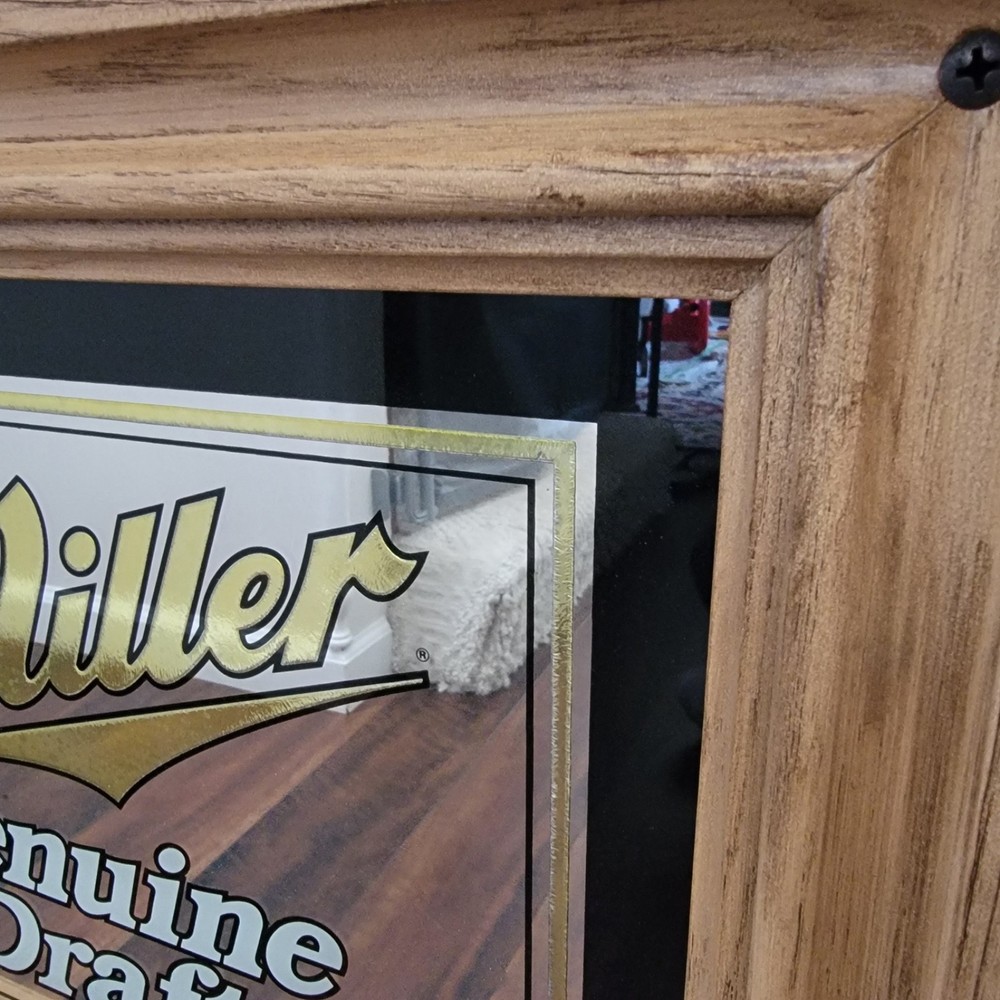 Rare Miller Genuine Draft Mirror Sign Bar Tap Box for Draft Beer Prototype