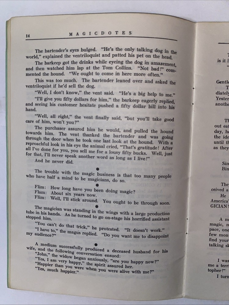 1948 MAGICDOTES ROBERT ORBEN MAGIC First Edition Fourth Printing