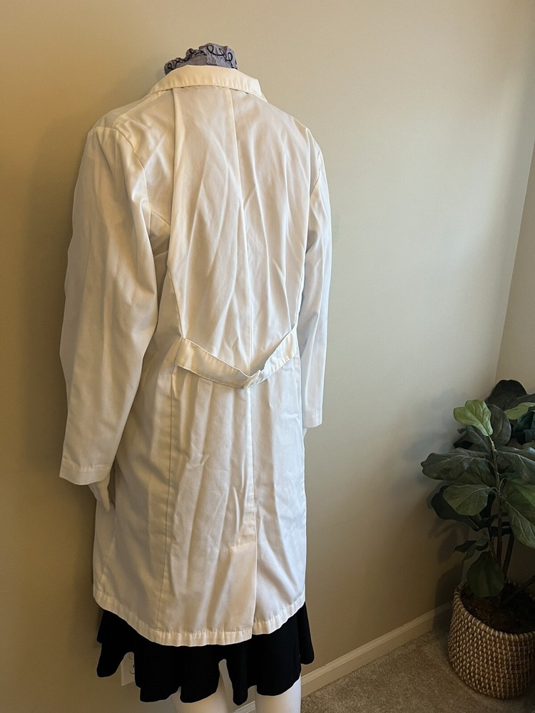 Women’s White Lab Coat Size 10 Button