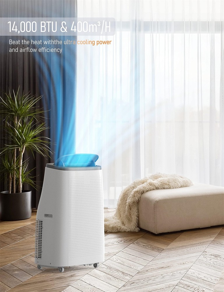 ☑️Portable Air Conditioner 14000 BTU for Rooms up to 750 Sq. Ft Dehumidifier Kit