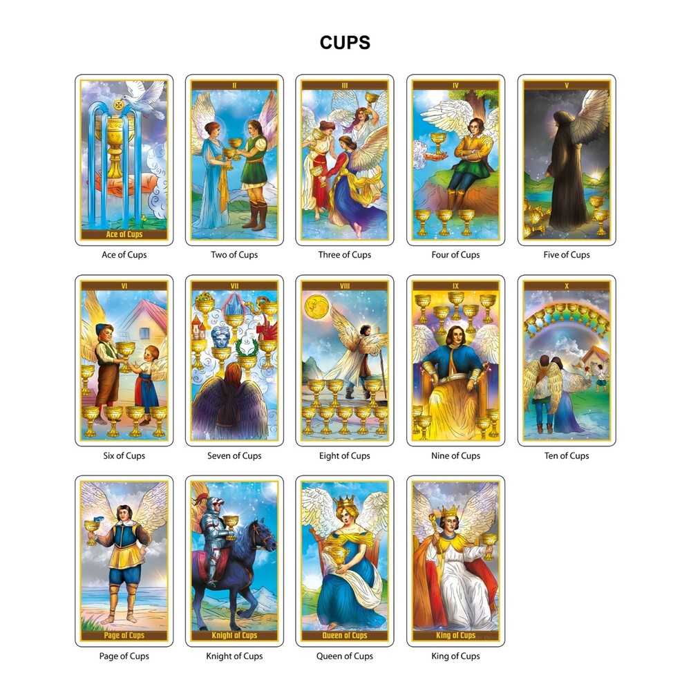Angels Tarot Cards Deck With Guidebook by Da Brigh