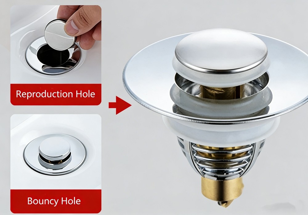 Drain Magic Universal Sink Stopper, Instantly Replace Broken Stoppers US Stock