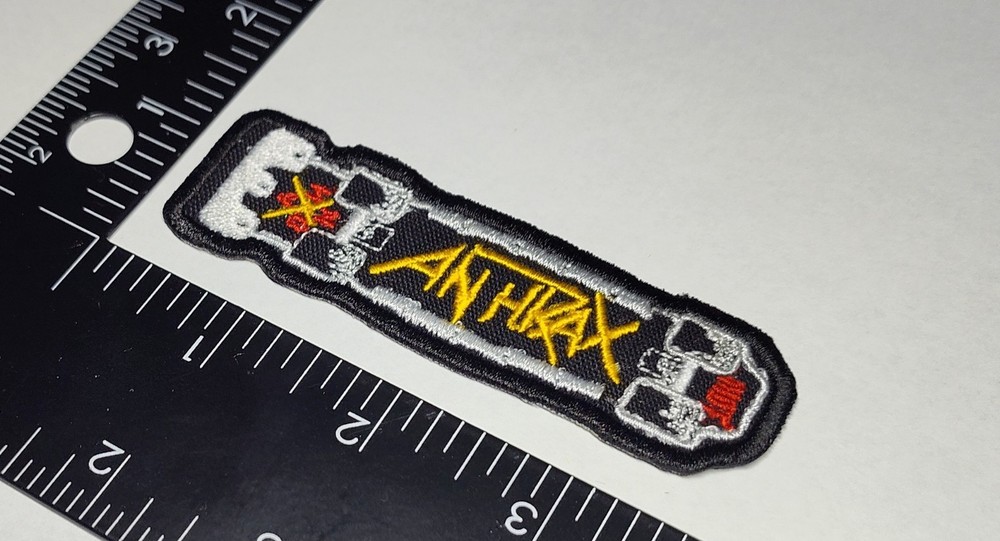 Retro Skateboarding Anthrax Patch Skateboard Hook Loop Tactic High Quality Patch