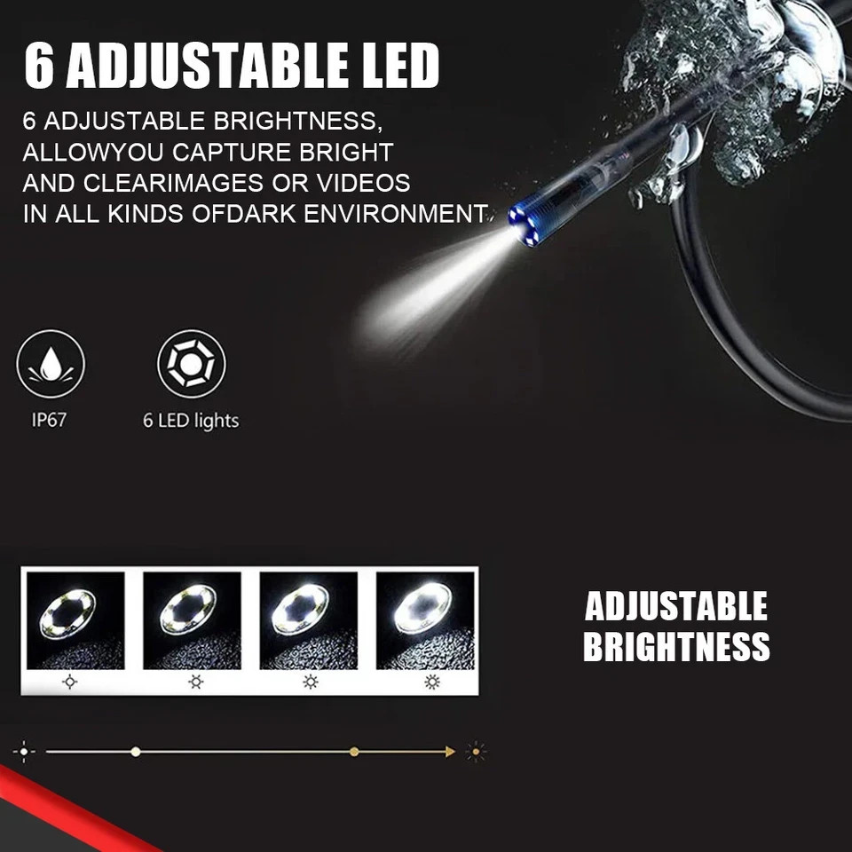 USB Type-C Endoscope Borescope Snake Inspection Camera 3 in 1 for PC Android