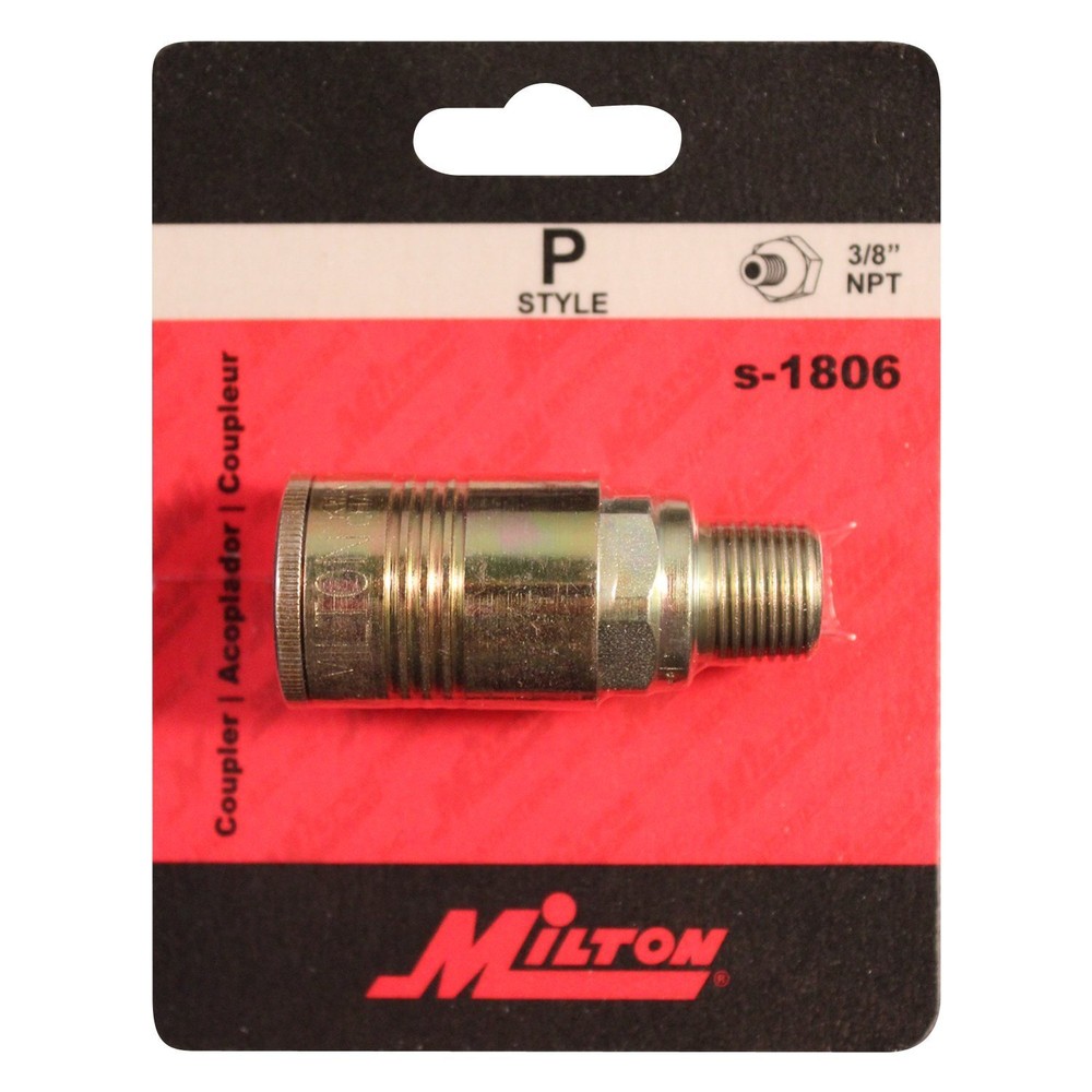 Milton S1806 3/8" MNPT P Style Coupler