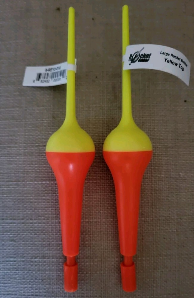 Rocket Bobber Gamefish Series 6-1/4" 2-Pack  Yellow Top.