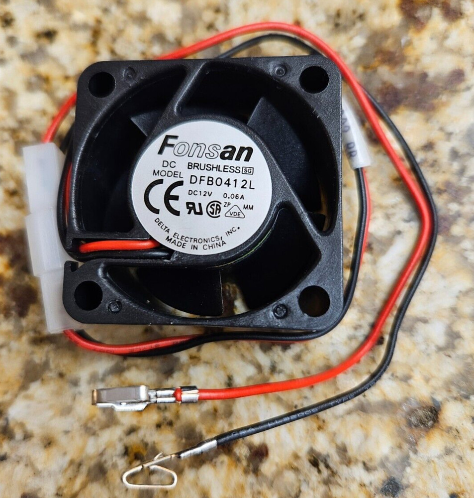 NEW - Mini Computer Fosan Fan DFB0412L Brushless (SG) + Extra Adapter 7" Cable!