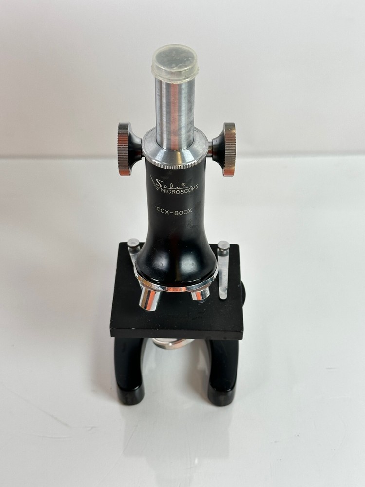 Selsi 100x-800x Microscope w/ Wood Case