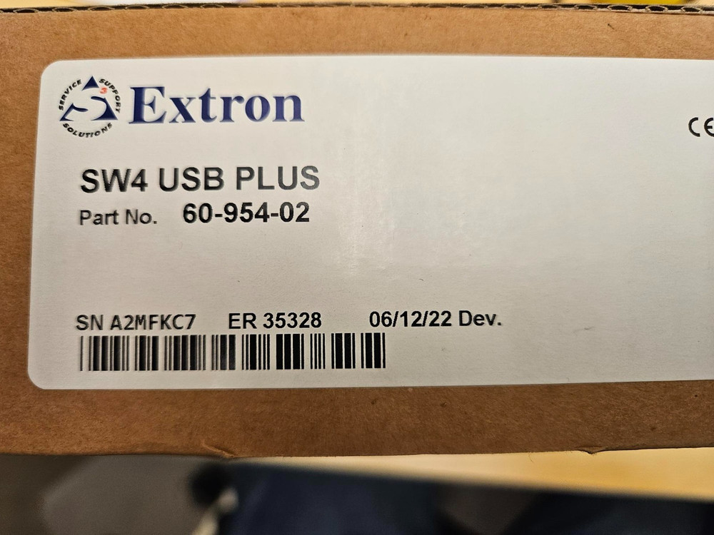 Extron SW4 USB PLUS Four Input USB Switcher with Emulation 60-954-02 Box New