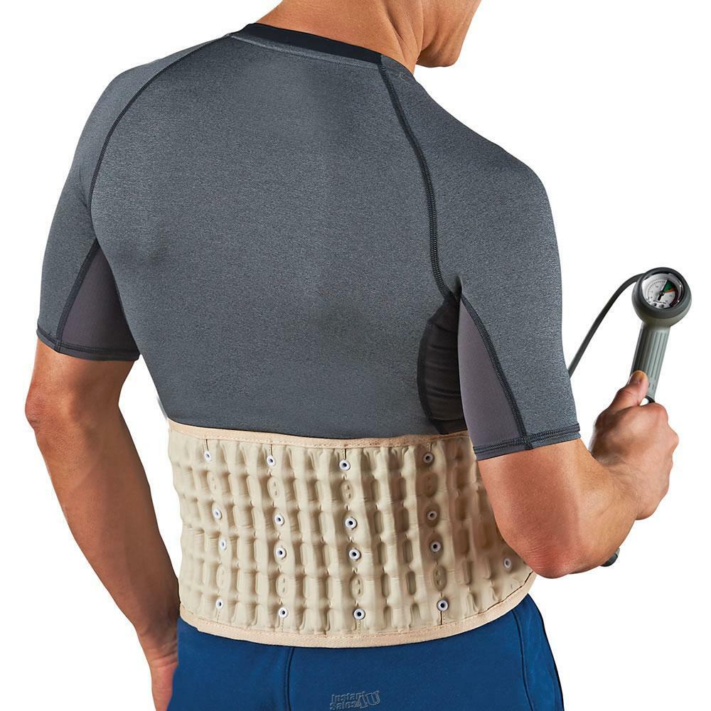 Hammacher Lumbar Back Disc Decompression Traction Belt inflatable Air support XL