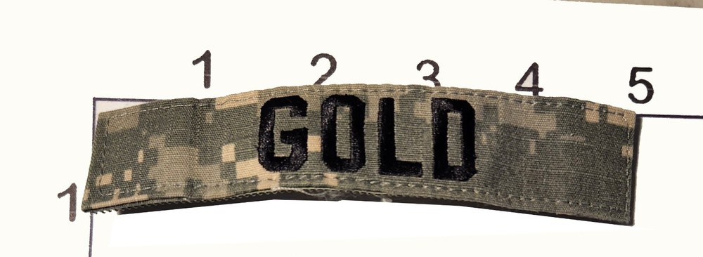 GOLD Name Patch U.S. Army Digitial Camouflauge Camo Embroidered Hook Loop