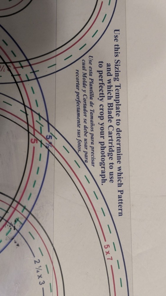 Creative Memories (aka:CM) Cutting System Oval Pattern Template Set Scrapbooking