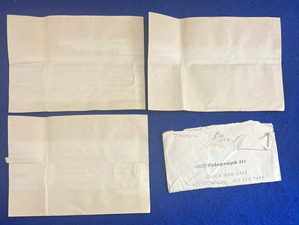1950 Korean War Initial Reserve Activation Telegram Air Force WWII Mobilization