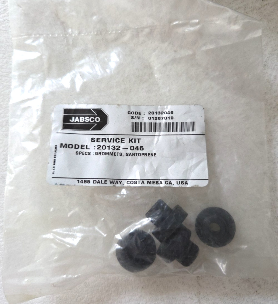 ********** NEW Jabsco Pump Mount Grommet Santoprene Rubber 20132-046 Service Kit