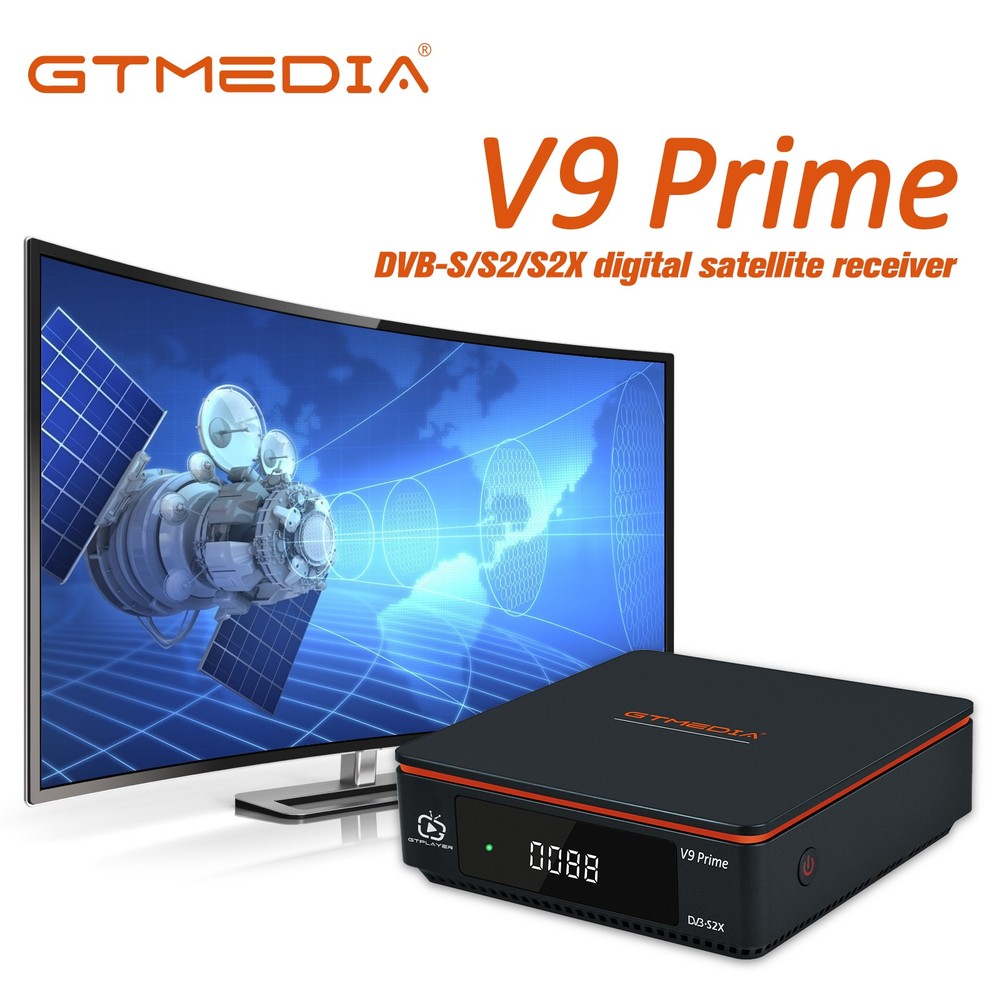 GTMEDIA Satellite Receiver FTA DVB-S/S2/S2X Sat TV Box FullHD Decoder WIFI H.265