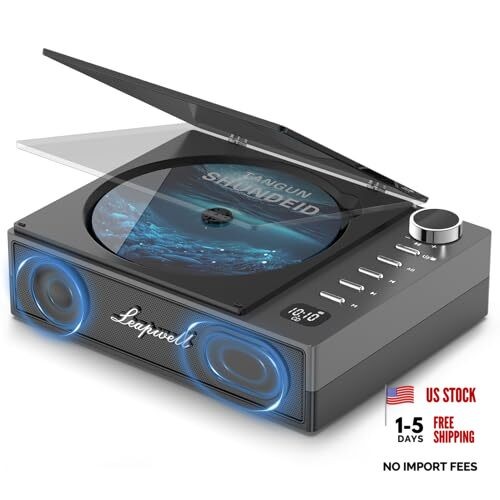 CD Player Portable,  Portable CD Player with Speakers Bluetooth Black