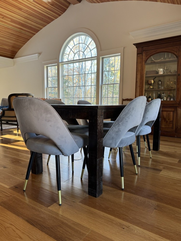 FDW FDC-FB164 Upholstered Dining Chair - Gray