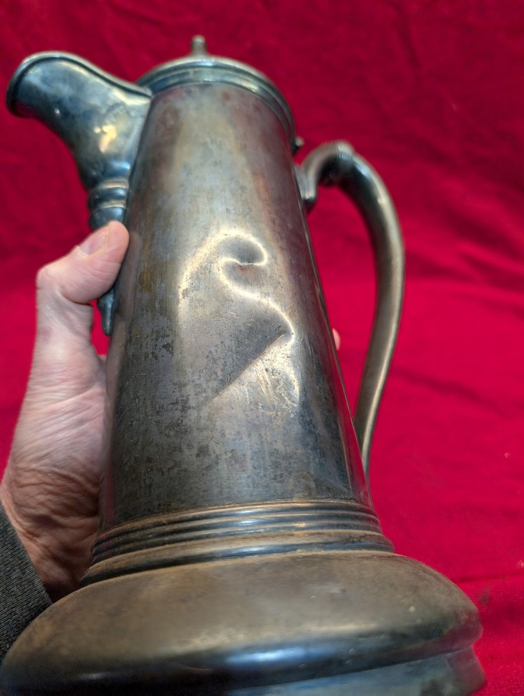 Antique Reed & Barton Silver Plate Tilting Water Pitcher Victorian