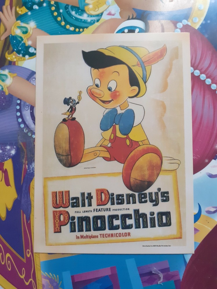 pinocchio pinoccio disney postcard