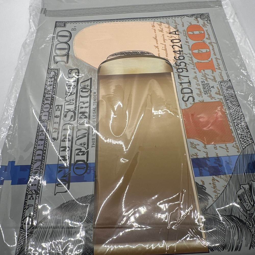 100 10x13 poly mailers Hundred Dollar Bill Design
