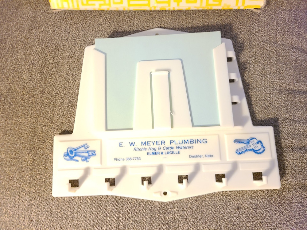 Vintage Wall Mount Key Rack Advertising