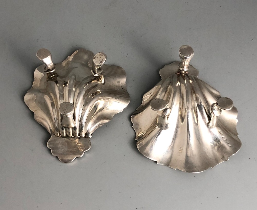 Georgian Crested Solid Silver Salts Thomas Watson Newcastle c1800 237g CBEZX