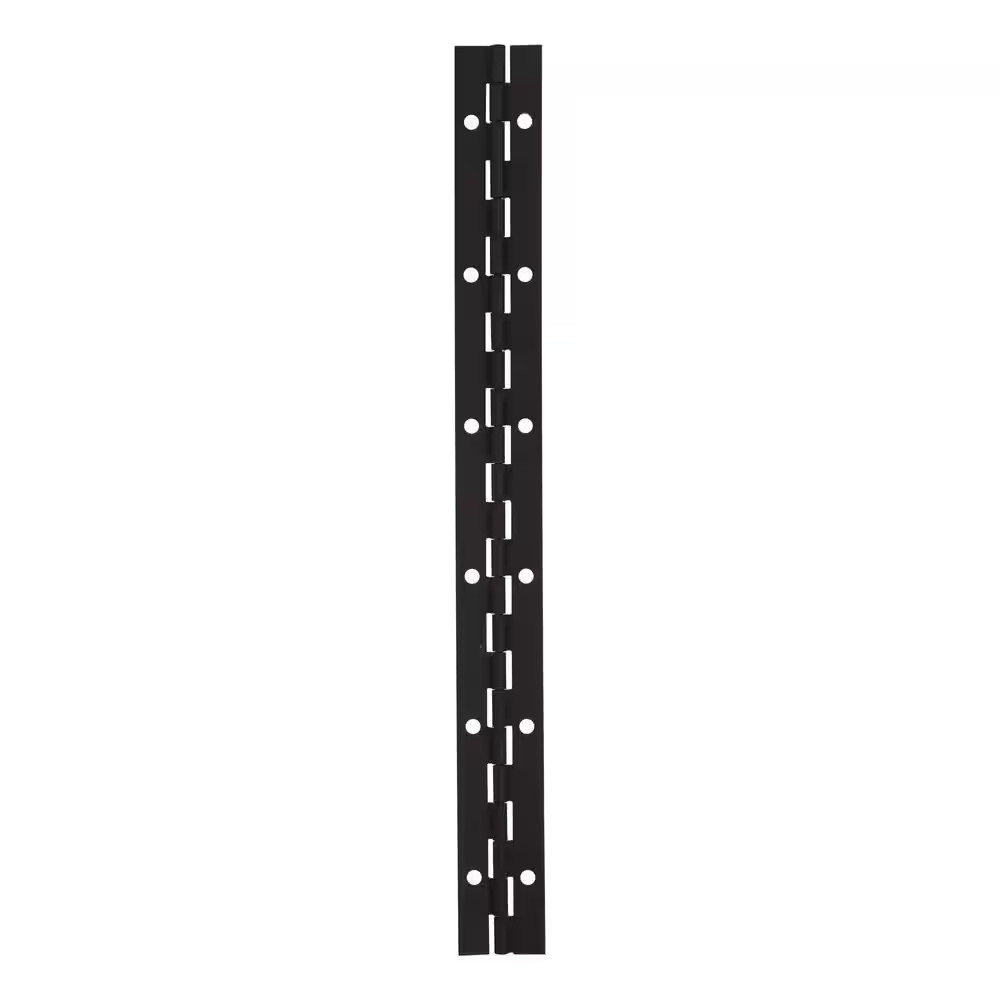 1-1/12 In. X 48 In. Square Radius Matte Black Continuous Hinge