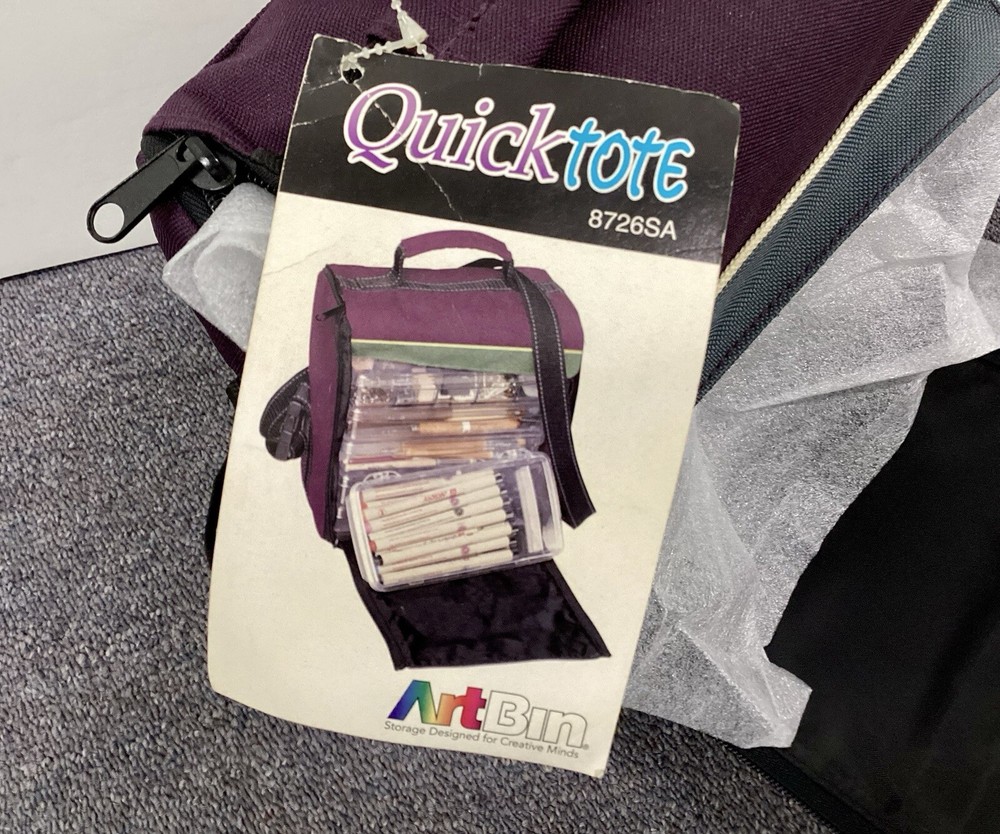 ARTBIN QUICK TOTE SHOULDER STRAP TOTES 6 PLASTIC CONTAINERS, (GB)