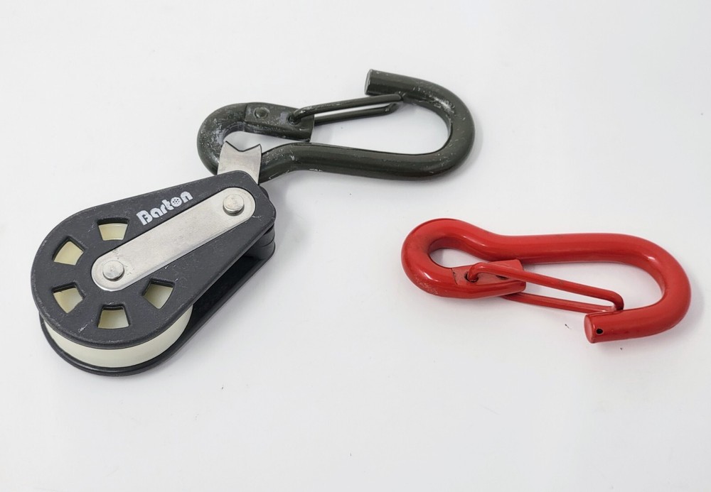 Angled Barton Pulley with Carabiner