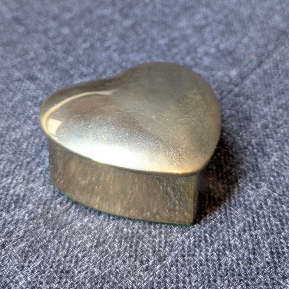 Brass Heart Shaped Trinket Dish