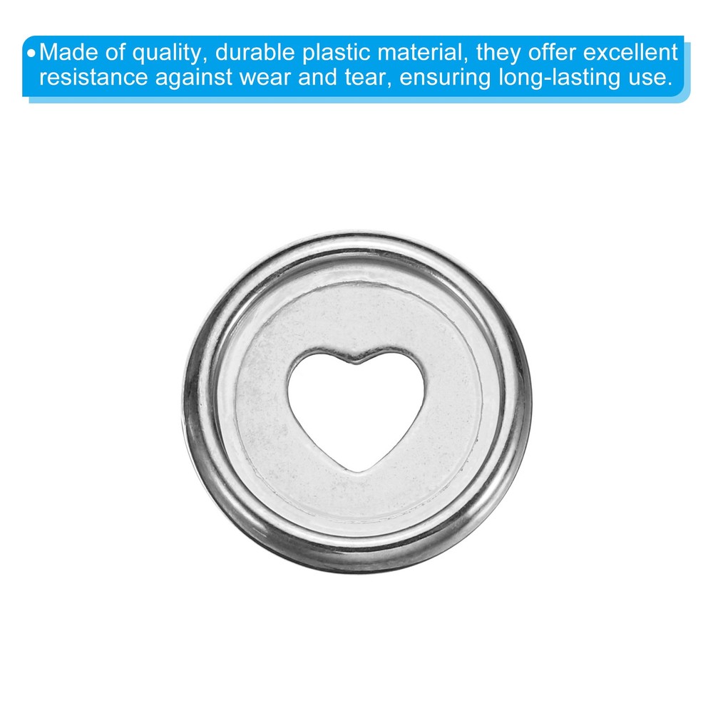 24mm Book Binding Discs 22pcs Discbound Expansion Discs Plating Heart, Silver