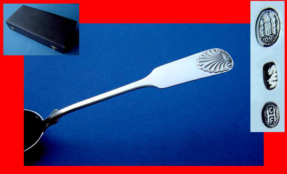 Set 6 large solid spoons, Denmark C. Heise 830 silver around 1909 B396