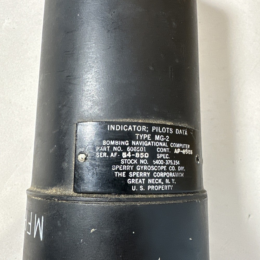 Bombing Navigational Computer Pilot Indicator Type MG-2 Sperry Gyroscope VTG