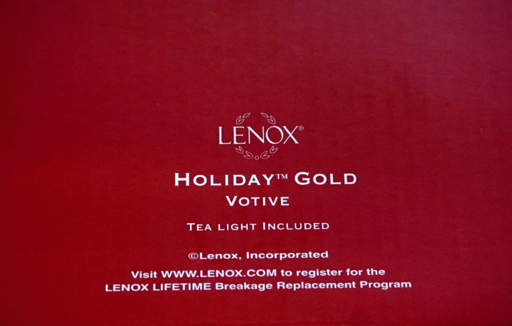 LENOX HOLIDAY GOLD VOTIVE