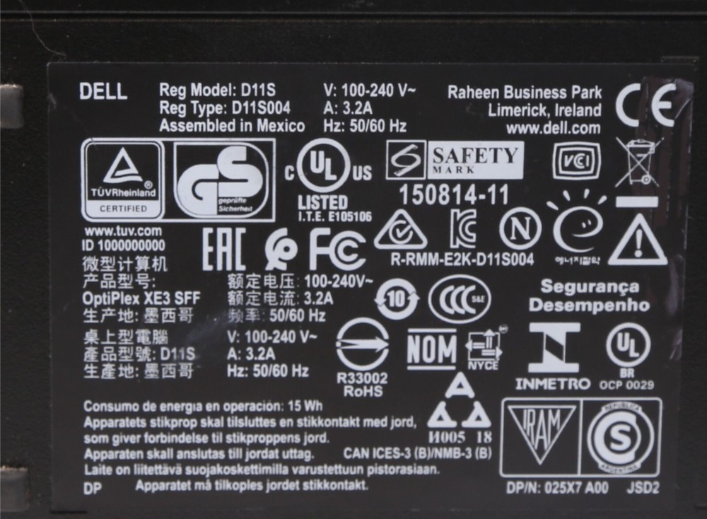Dell OptiPlex XE3 Desktop Computer; Small Form Factor, XE3-SFF (Specs in Desc.)