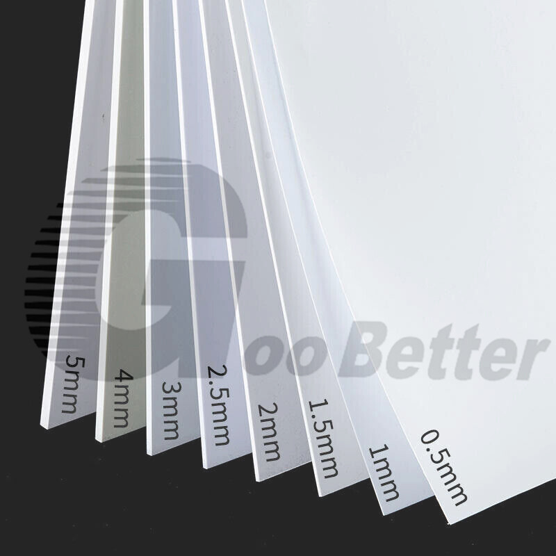 White ABS Plastic Sheet Plastic Plate Board Model Make DIY Thicknesses 0.5mm-5mm