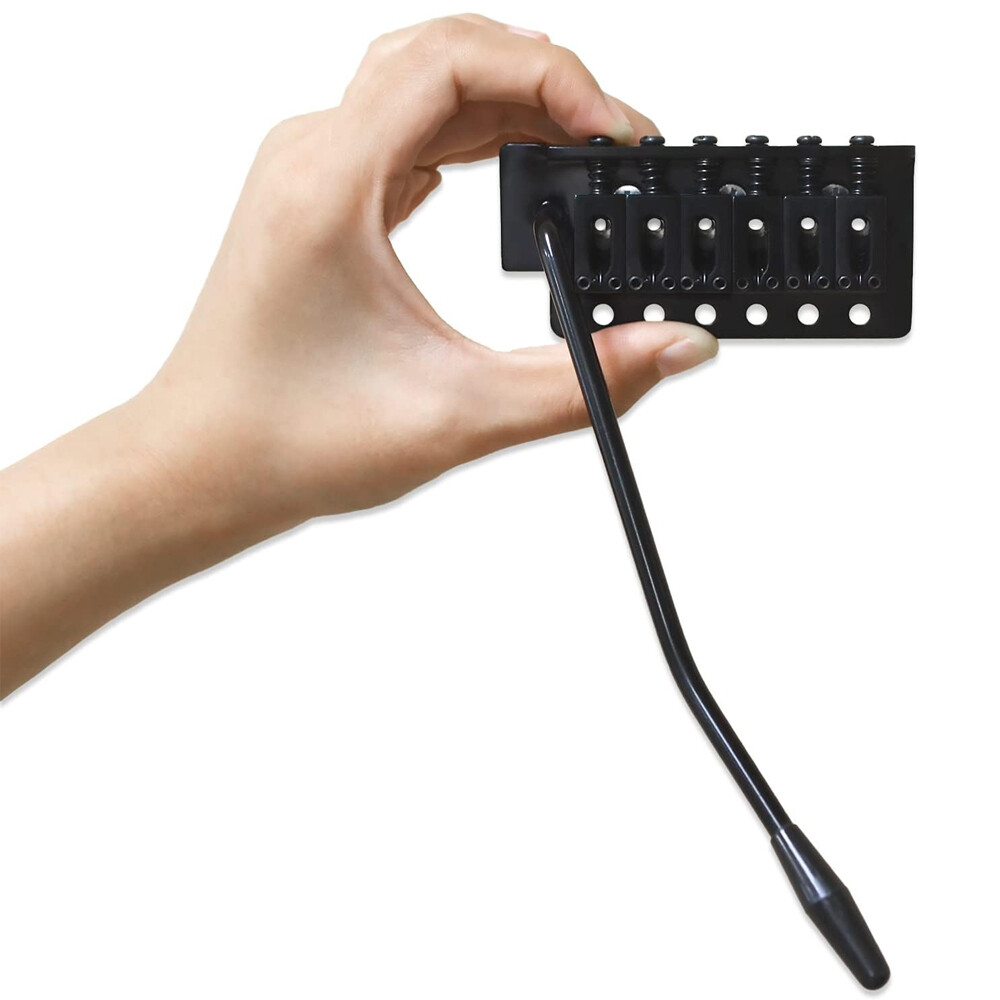 6 String Saddle Single Tremolo Guitar Bridge System for ST Strat SQ Guitar Black