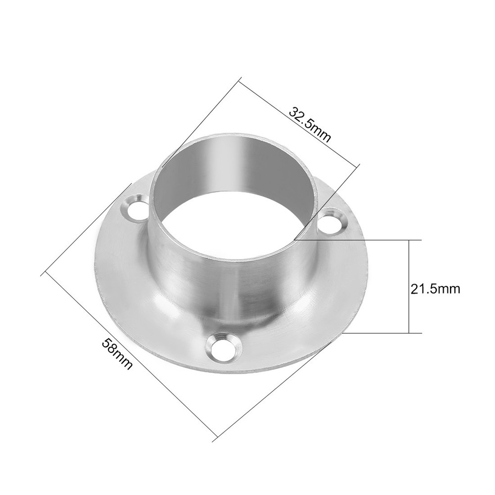 32.5mm diameter, wall mounted rail support rod socket 8pcs.