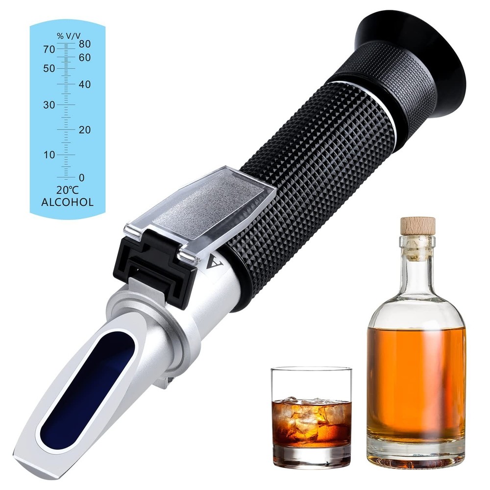 Optics Alcohol Refractometer Automatic Temperature Compensation Alcohol Meter...